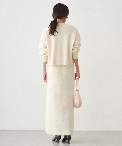 LOUNGEDRESS（ラウンジドレス）の「シャギーニットワンピース（ワンピース・レディース・グレー/オフホワイト/ブラウン・FREE）」の9枚目の写真