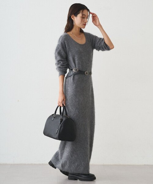 LOUNGEDRESS（ラウンジドレス）の「シャギーニットワンピース（ワンピース・レディース・グレー/オフホワイト/ブラウン・FREE）」の21枚目の写真