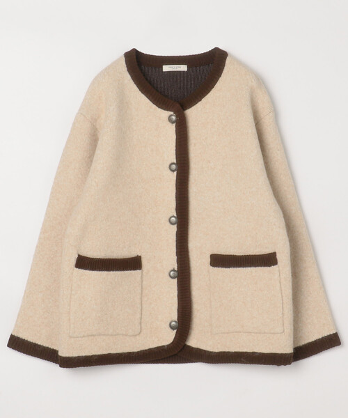 セール】トリミング チロリアン ニットジャケット/コンチョボタン