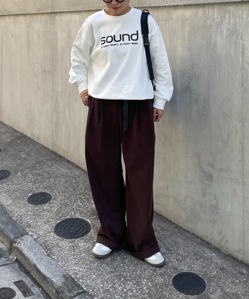 COLONY 2139（コロニートゥーワンスリーナイン）の「裏毛SOUNDロゴプルオーバー（スウェット・レディース・グレー/オフホワイト/ネイビー・FREE）」の11枚目の写真