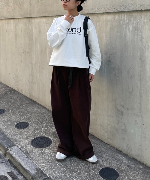 COLONY 2139（コロニートゥーワンスリーナイン）の「裏毛SOUNDロゴプルオーバー（スウェット・レディース・グレー/オフホワイト/ネイビー・FREE）」の12枚目の写真