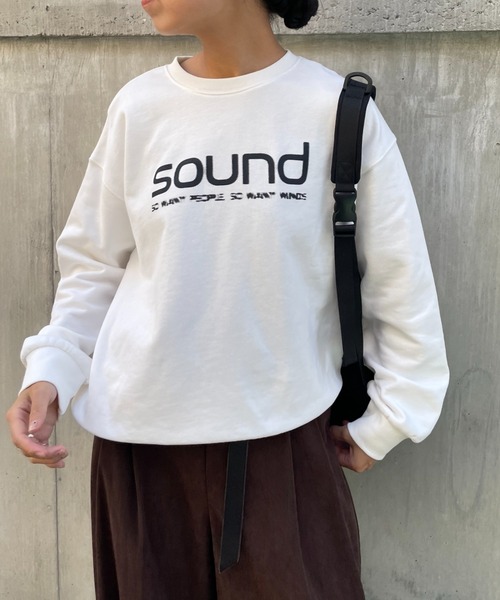 COLONY 2139（コロニートゥーワンスリーナイン）の「裏毛SOUNDロゴプルオーバー（スウェット・レディース・グレー/オフホワイト/ネイビー・FREE）」の9枚目の写真