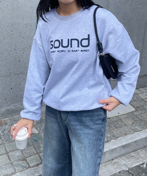 COLONY 2139（コロニートゥーワンスリーナイン）の「裏毛SOUNDロゴプルオーバー（スウェット・レディース・グレー/オフホワイト/ネイビー・FREE）」の14枚目の写真