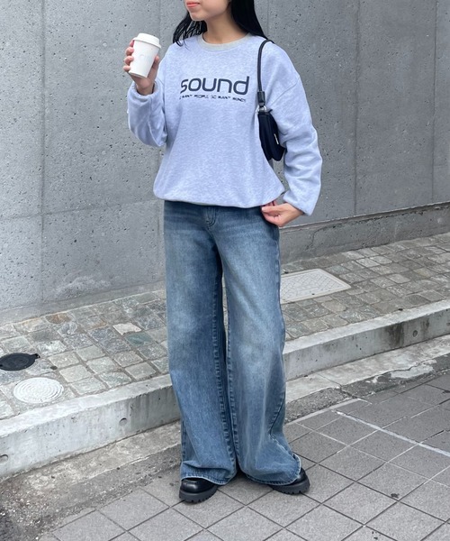 COLONY 2139（コロニートゥーワンスリーナイン）の「裏毛SOUNDロゴプルオーバー（スウェット・レディース・グレー/オフホワイト/ネイビー・FREE）」の16枚目の写真