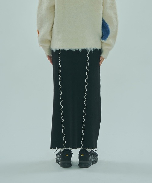 ROSE BUD(ローズバッド)の「KNITTED SKIRT(スカート・レディース・ブラウン/ブラック/ブルー・ONE SIZE)」の8枚目の写真