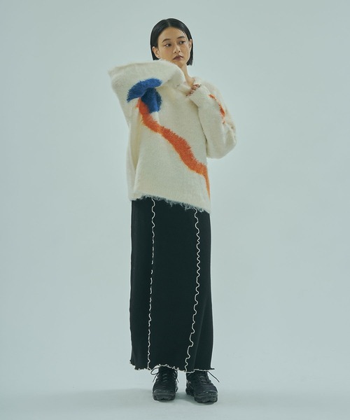 ROSE BUD(ローズバッド)の「KNITTED SKIRT(スカート・レディース・ブラウン/ブラック/ブルー・ONE SIZE)」の9枚目の写真