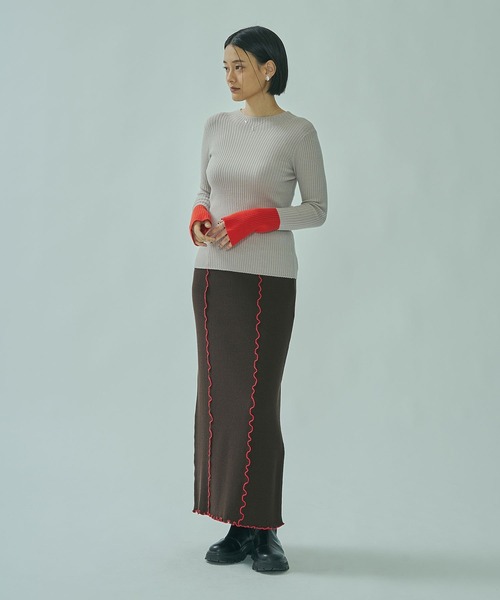 ROSE BUD(ローズバッド)の「KNITTED SKIRT(スカート・レディース・ブラウン/ブラック/ブルー・ONE SIZE)」の15枚目の写真