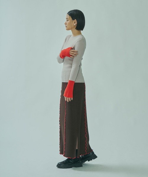 ROSE BUD(ローズバッド)の「KNITTED SKIRT(スカート・レディース・ブラウン/ブラック/ブルー・ONE SIZE)」の16枚目の写真