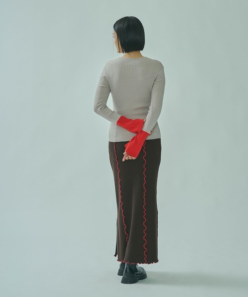 ROSE BUD(ローズバッド)の「KNITTED SKIRT(スカート・レディース・ブラウン/ブラック/ブルー・ONE SIZE)」の17枚目の写真