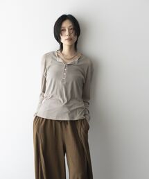 GARAGE OF GOOD CLOTHING（ガレージオブグッドクロージング）の「【日本製】シアーヘンリーネックプルオーバー（Tシャツ/カットソー）」