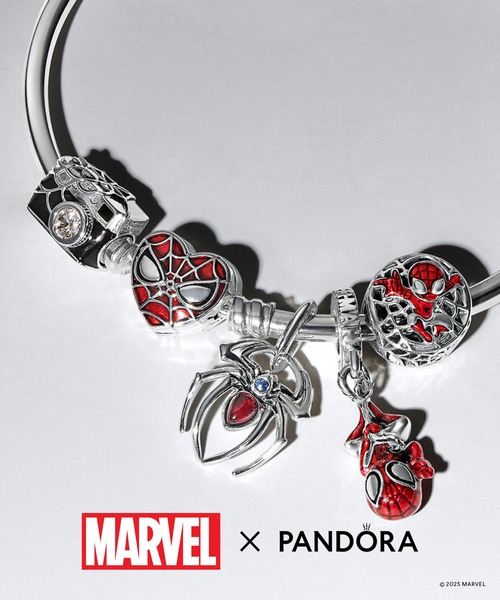 マーベル スパイダーマン ダングル チャーム（チャーム）｜Pandora