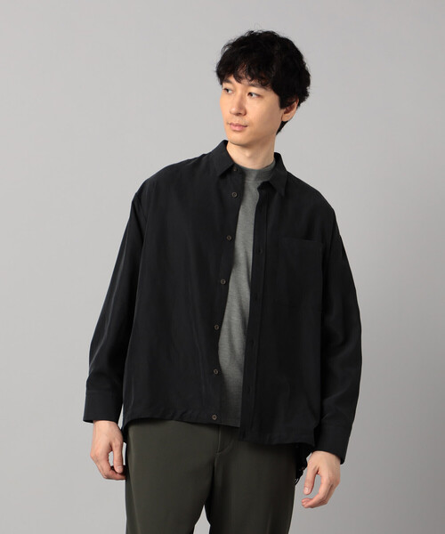 β MEN(ベータメン)の「スエード起毛 スピンドルシャツ(シャツ/ブラウス・メンズ・ブラック/チャコールグレー/ネイビー・FREE)」の2枚目の写真