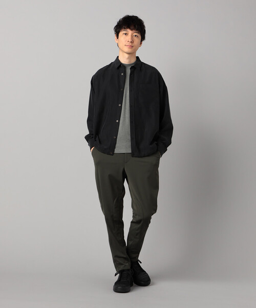 β MEN(ベータメン)の「スエード起毛 スピンドルシャツ(シャツ/ブラウス・メンズ・ブラック/チャコールグレー/ネイビー・FREE)」の4枚目の写真