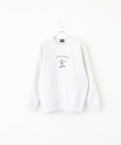 THRASHER（スラッシャー）の「THRASHER CREW NECK SWEAT SHIRT L/S クルーネック長袖スウェットプルオーバートレーナー（スウェット・メンズ・グレー/グレー系/ネイビー系/グリーン系1/ブラック/レッド系/レッド系1/バーガンディー/グリーン/グリーン系/グレー系1/ネイビー/ブラック系・L/XL/M）」の18枚目の写真