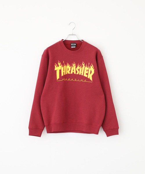 THRASHER（スラッシャー）の「THRASHER CREW NECK SWEAT SHIRT L/S クルーネック長袖スウェットプルオーバートレーナー（スウェット・メンズ・グレー/グレー系/ネイビー系/グリーン系1/ブラック/レッド系/レッド系1/バーガンディー/グリーン/グリーン系/グレー系1/ネイビー/ブラック系・L/XL/M）」の15枚目の写真