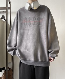 SHEPP（シープ）の「ヴィンテージライクフェイクスウェードグラフィックロプリントスウェット（スウェット・メンズ）」