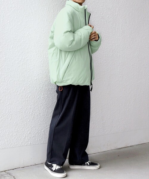 SHIPS any（シップス エニィ）の「SHIPS any:〈撥水/手洗い可能〉スーパーストレッチ スタンドカラー ダウン ブルゾン◇（ダウンジャケット/コート・メンズ・ブラウン/ライトグリーン/ブラック・SMALL/MEDIUM/LARGE/X-LARGE）」の5枚目の写真