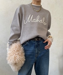 【WEB限定】コード刺繍ロゴニットトップス