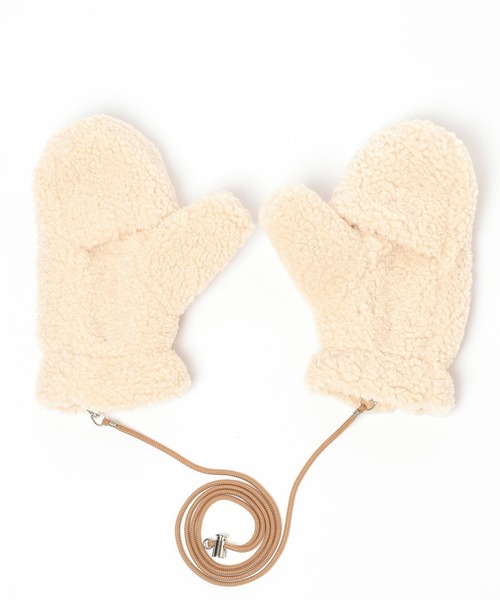 LOWRYS FARM（ローリーズファーム）の「コードツキボアミトン  588062（手袋・レディース・ブルー/アイボリー/レオパード・FREE）」の5枚目の写真