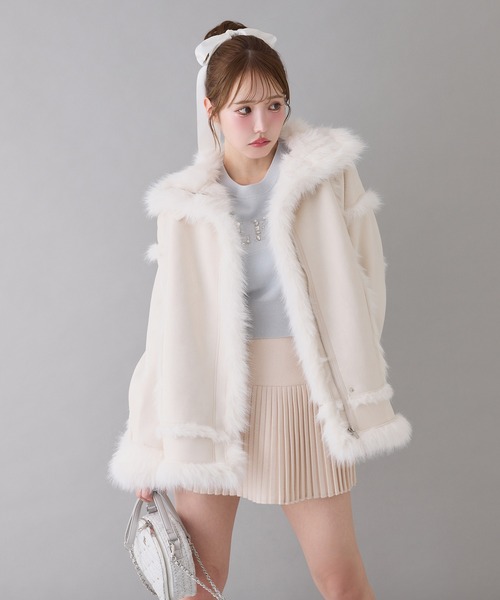 セール】【今すぐお届け可能!】ムートンミドルコート（ムートンコート