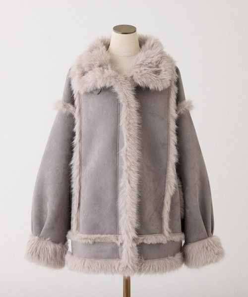 セール】【今すぐお届け可能!】ムートンミドルコート（ムートンコート