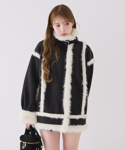 セール】【今すぐお届け可能!】ムートンミドルコート（ムートンコート