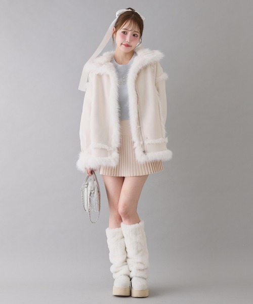 セール】【今すぐお届け可能!】ムートンミドルコート（ムートンコート