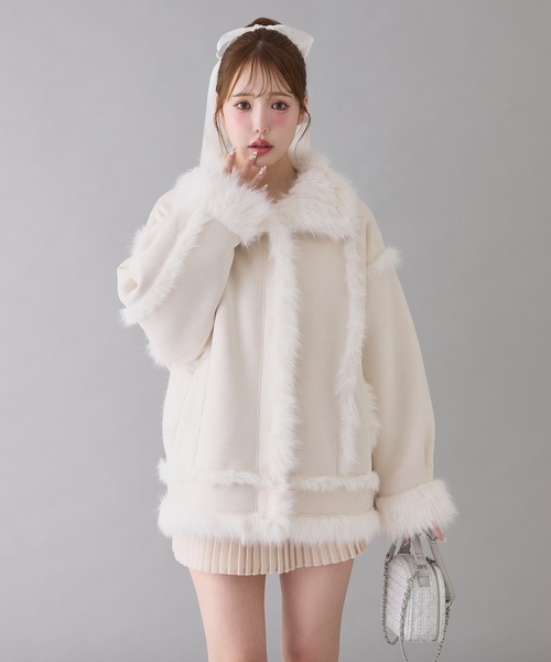 セール】【今すぐお届け可能!】ムートンミドルコート（ムートンコート