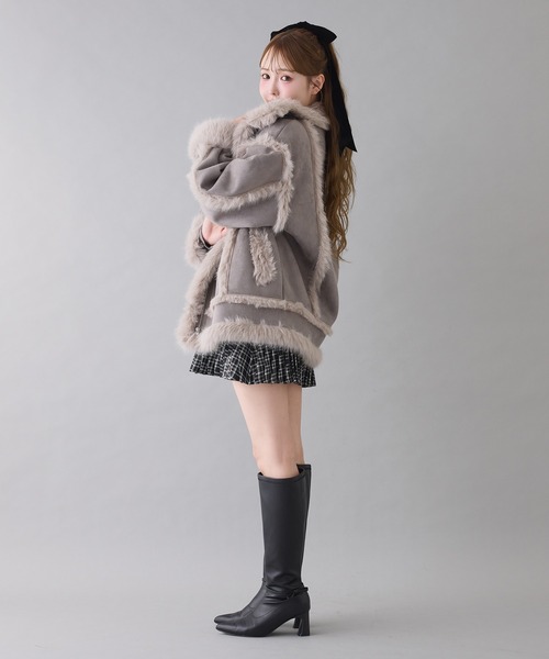 セール】【今すぐお届け可能!】ムートンミドルコート（ムートンコート