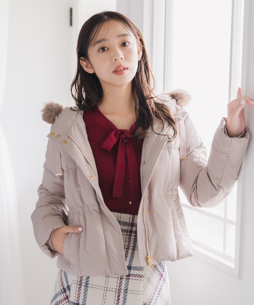 MISCH MASCH(ミッシュマッシュ)の「2025秋冬新作 ラメ配色ボウタイニット(ニット/セーター・レディース・ラベンダー/ホワイト/レッド/ブラック・フリ-)」の14枚目の写真