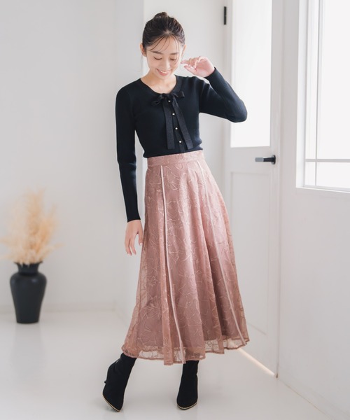 MISCH MASCH(ミッシュマッシュ)の「2025秋冬新作 ラメ配色ボウタイニット(ニット/セーター・レディース・ラベンダー/ホワイト/レッド/ブラック・フリ-)」の21枚目の写真