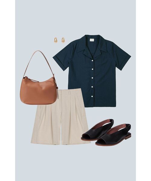NICK&NICOLE(ニックアンドニコール)の「TWO PINTUCK BERMUDA PANTS_LIGHT BEIGE(その他パンツ・レディース・その他・LARGE/MEDIUM/SMALL)」の8枚目の写真