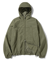 F.ILLUMINATE（フィルミネイト）の「サミットフードウィンドブレーカー-カーキ（ナイロンジャケット）」