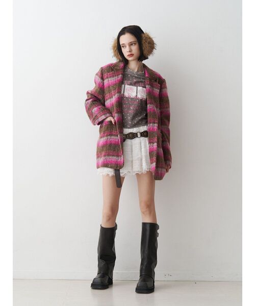 jouetie(ジュエティ)の「ドッキングレースフリルミニスカパン(その他パンツ・レディース・ブラック/オフホワイト・MEDIUM)」の15枚目の写真