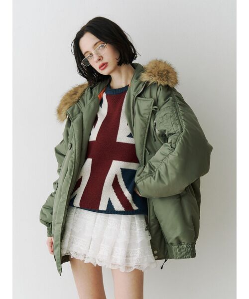 jouetie(ジュエティ)の「ドッキングレースフリルミニスカパン(その他パンツ・レディース・ブラック/オフホワイト・MEDIUM)」の3枚目の写真