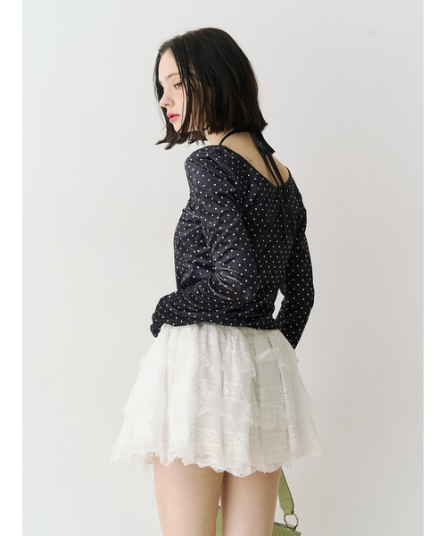 jouetie(ジュエティ)の「ドッキングレースフリルミニスカパン(その他パンツ・レディース・ブラック/オフホワイト・MEDIUM)」の17枚目の写真