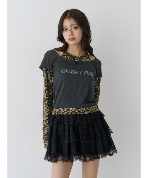 jouetie(ジュエティ)の「ドッキングレースフリルミニスカパン(その他パンツ・レディース・ブラック/オフホワイト・MEDIUM)」の21枚目の写真