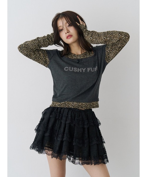 jouetie(ジュエティ)の「ドッキングレースフリルミニスカパン(その他パンツ・レディース・ブラック/オフホワイト・MEDIUM)」の22枚目の写真