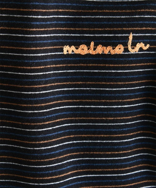 moimoln(モイモルン)の「【SOFT&】マフィー細ボーダー長袖Tシャツ(Tシャツ/カットソー・キッズ・ブラック/クリーム・90cm/100cm/120cm/110cm)」の5枚目の写真
