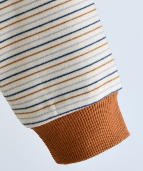 moimoln(モイモルン)の「【SOFT&】マフィー細ボーダー長袖Tシャツ(Tシャツ/カットソー・キッズ・ブラック/クリーム・90cm/100cm/120cm/110cm)」の12枚目の写真