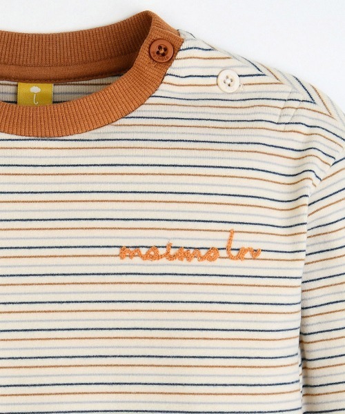 moimoln(モイモルン)の「【SOFT&】マフィー細ボーダー長袖Tシャツ(Tシャツ/カットソー・キッズ・ブラック/クリーム・90cm/100cm/120cm/110cm)」の9枚目の写真