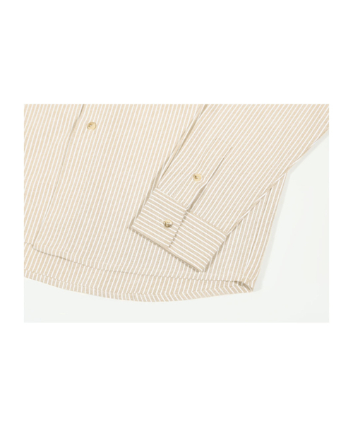 GUBIN(グビン)の「レタリングスリーブストライプシャツ - ベージュ(シャツ/ブラウス・メンズ・その他・LARGE/SMALL/MEDIUM)」の5枚目の写真