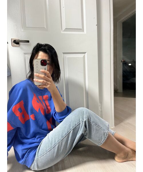 MUSINSA STANDARD WOMAN（ムシンサスタンダードウーマン）の「ウィメンズストレートクロップデニムパンツ[ライトインディゴ]（デニムパンツ・レディース・その他・24/25/26/27）」の9枚目の写真