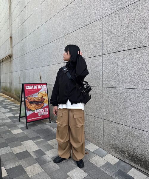 NOMANUAL(NOMANUAL)の「PENON WIND SHELL - BLACK(ナイロンジャケット・レディース・その他・MEDIUM/LARGE/X-LARGE/SMALL)」の4枚目の写真