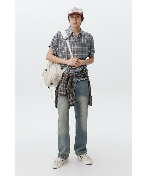 TRILLION(トリリオン)の「バイオストーンウォッシングワイドデニムパンツ (ベージュブルー)(デニムパンツ・レディース・その他・SMALL/MEDIUM/LARGE/X-LARGE)」の3枚目の写真