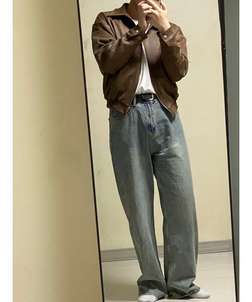 TRILLION(トリリオン)の「バイオストーンウォッシングワイドデニムパンツ (ベージュブルー)(デニムパンツ・レディース・その他・SMALL/MEDIUM/LARGE/X-LARGE)」の7枚目の写真