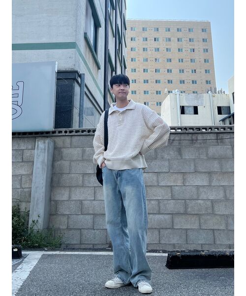 TRILLION(トリリオン)の「バイオストーンウォッシングワイドデニムパンツ (ベージュブルー)(デニムパンツ・レディース・その他・SMALL/MEDIUM/LARGE/X-LARGE)」の9枚目の写真