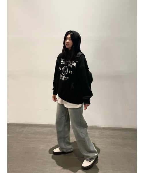 TRILLION(トリリオン)の「バイオストーンウォッシングワイドデニムパンツ (ベージュブルー)(デニムパンツ・レディース・その他・SMALL/MEDIUM/LARGE/X-LARGE)」の14枚目の写真