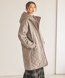 studio CLIP | キルティングフードロングコート(ダウンジャケット/コート)