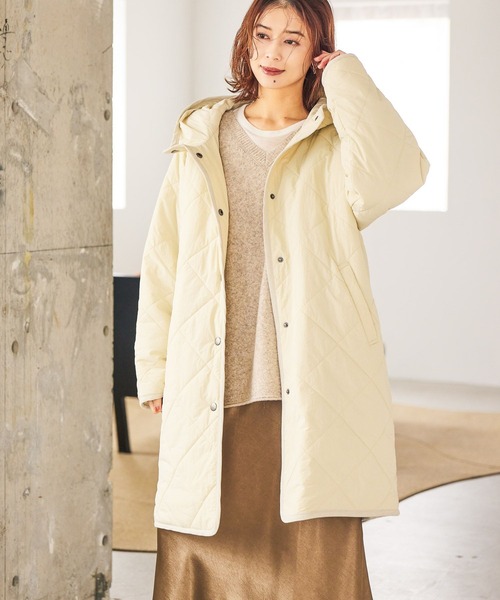 studio CLIP(スタディオクリップ)の「キルティングフードロングコート(ダウンジャケット/コート・レディース・モカ/ブラック/アイボリー・FREE)」の15枚目の写真